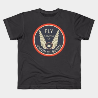 Fly Airlines of Union of Burma Kids T-Shirt